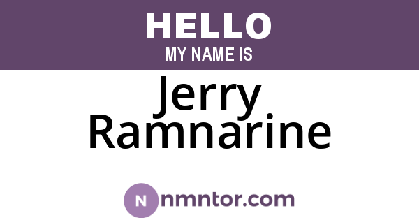 Jerry Ramnarine