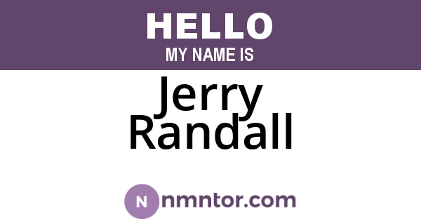 Jerry Randall