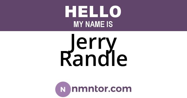 Jerry Randle
