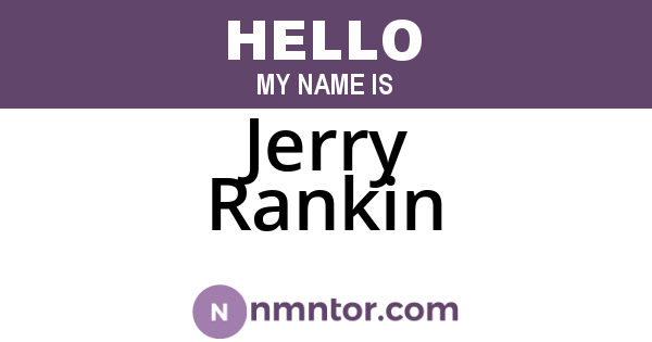 Jerry Rankin