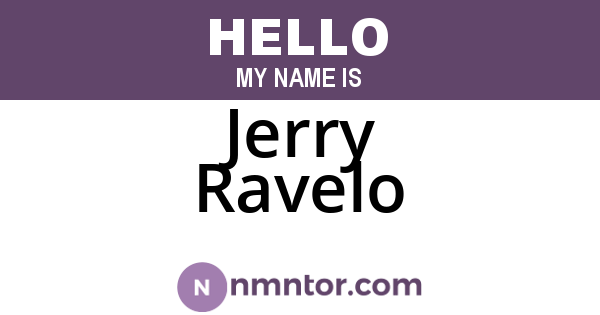 Jerry Ravelo