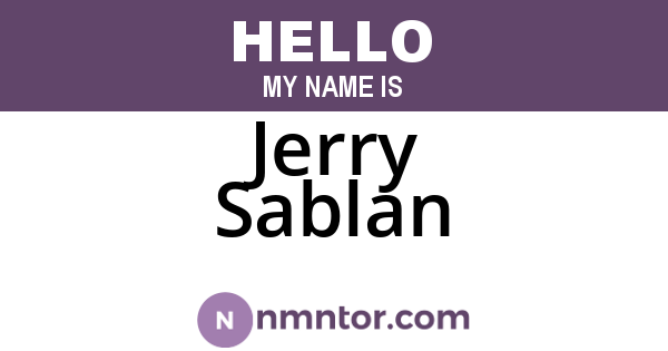 Jerry Sablan