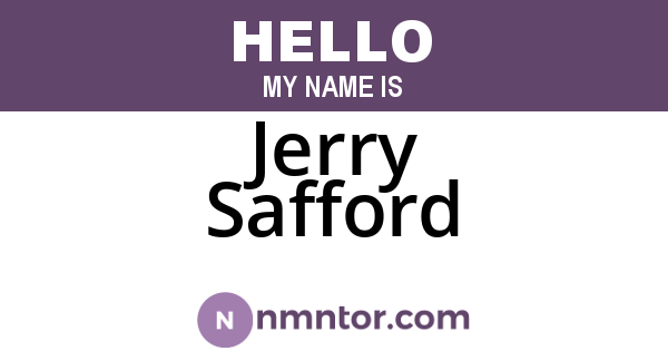 Jerry Safford