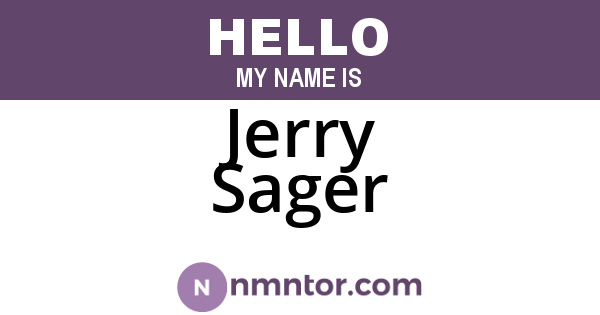 Jerry Sager