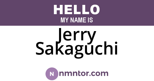 Jerry Sakaguchi