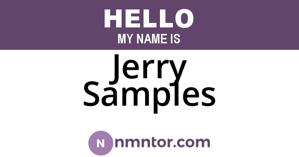 Jerry Samples