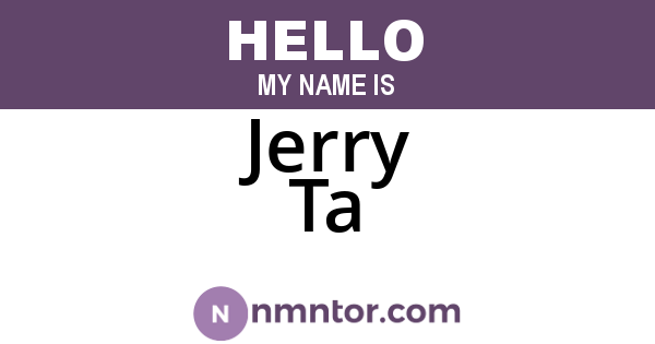 Jerry Ta