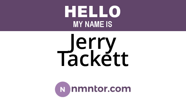 Jerry Tackett