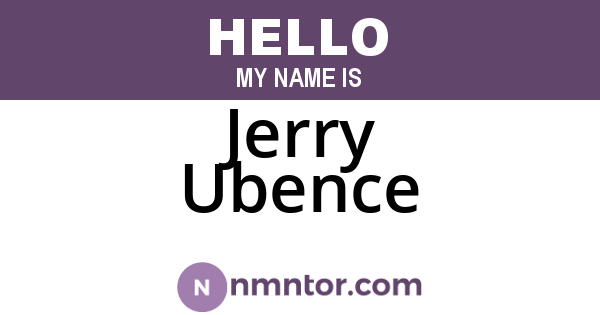 Jerry Ubence
