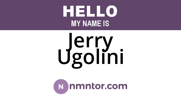 Jerry Ugolini