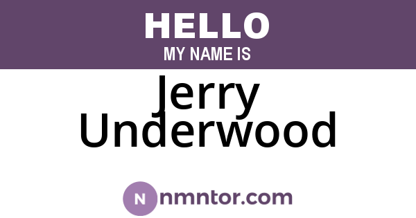 Jerry Underwood