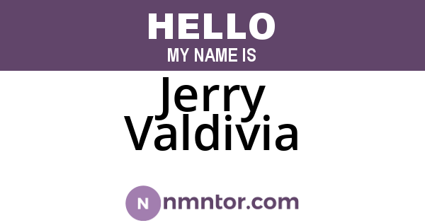 Jerry Valdivia