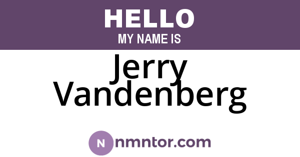 Jerry Vandenberg