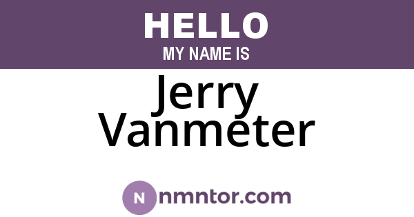 Jerry Vanmeter