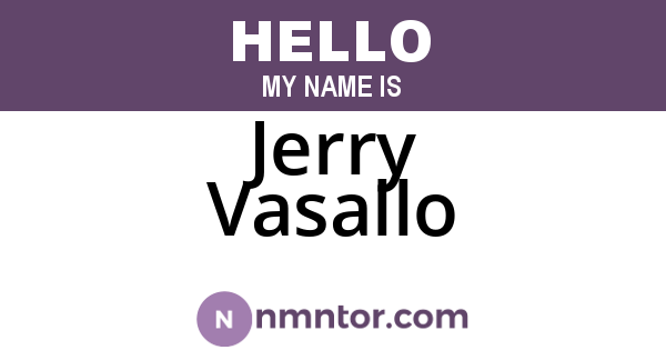 Jerry Vasallo