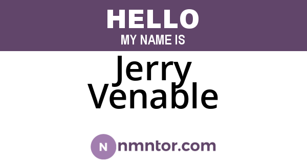 Jerry Venable