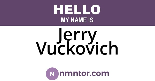 Jerry Vuckovich