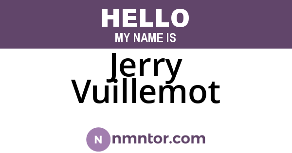 Jerry Vuillemot