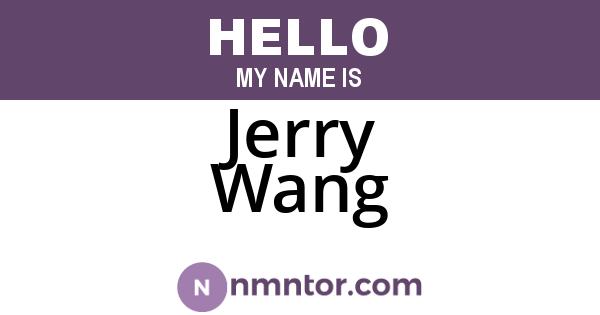 Jerry Wang