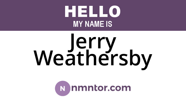 Jerry Weathersby
