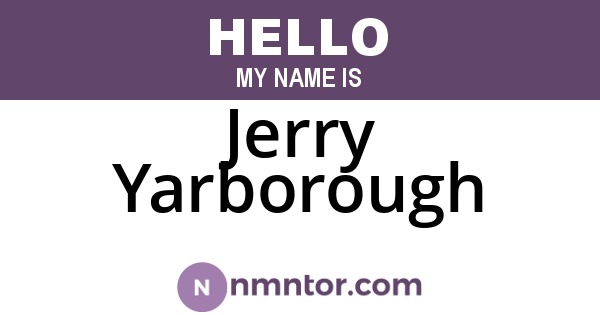 Jerry Yarborough