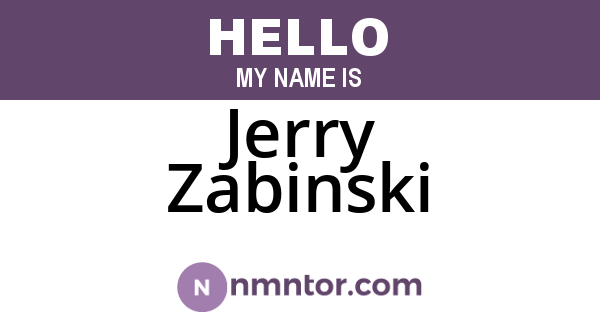 Jerry Zabinski