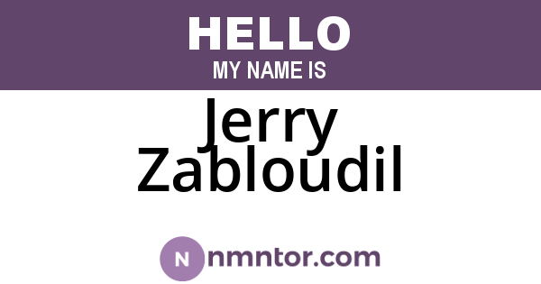 Jerry Zabloudil