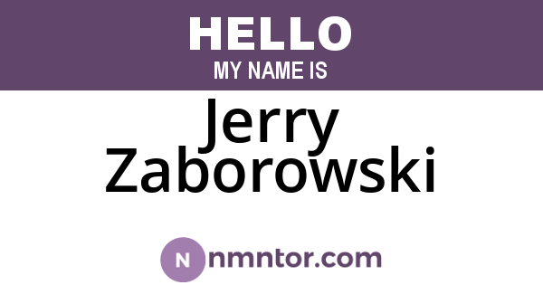 Jerry Zaborowski