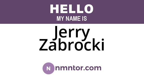 Jerry Zabrocki