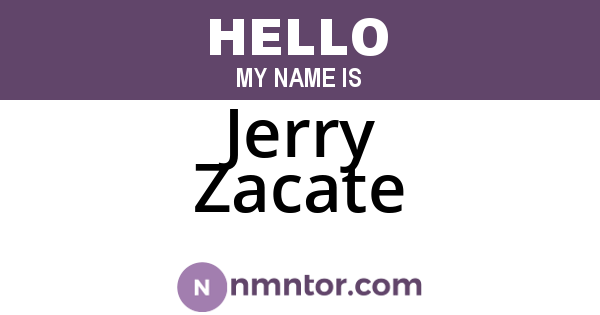 Jerry Zacate