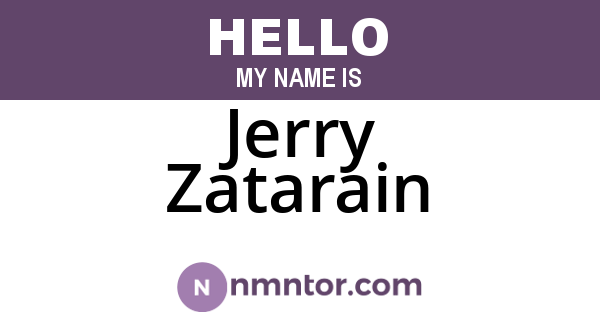 Jerry Zatarain