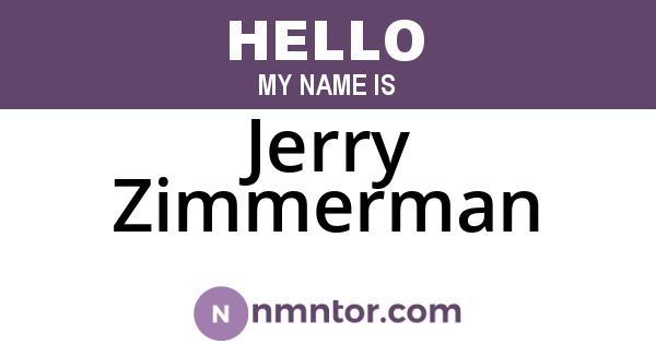 Jerry Zimmerman