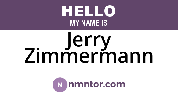 Jerry Zimmermann