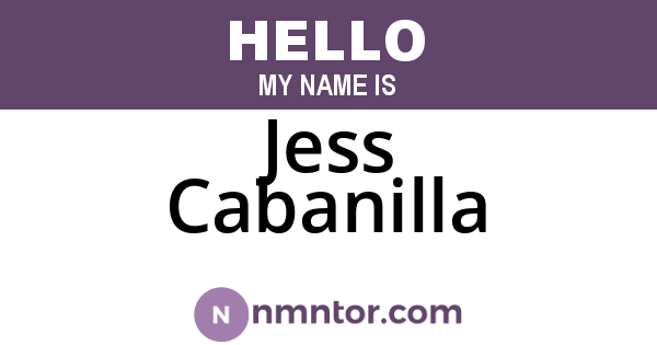 Jess Cabanilla