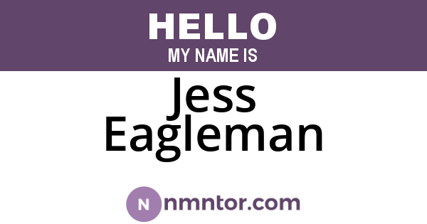 Jess Eagleman
