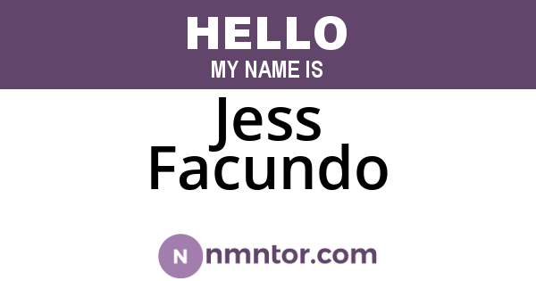 Jess Facundo
