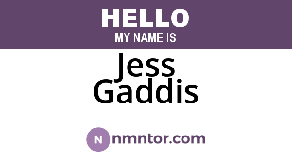 Jess Gaddis