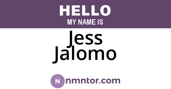 Jess Jalomo