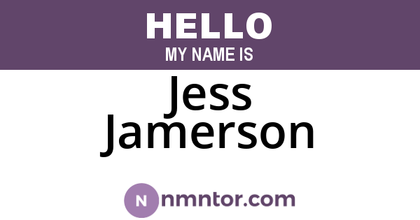 Jess Jamerson