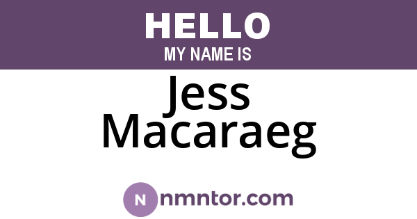 Jess Macaraeg