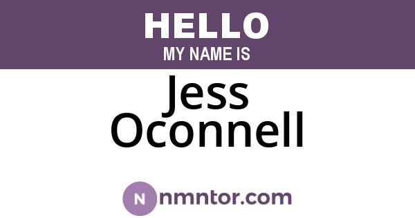 Jess Oconnell