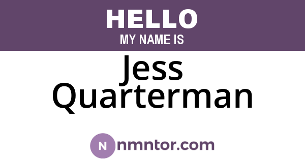 Jess Quarterman