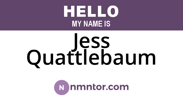 Jess Quattlebaum