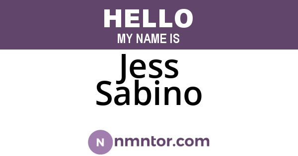 Jess Sabino