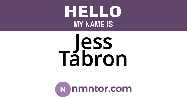 Jess Tabron