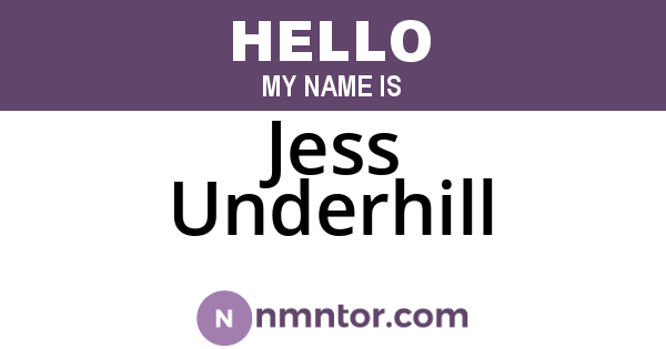 Jess Underhill