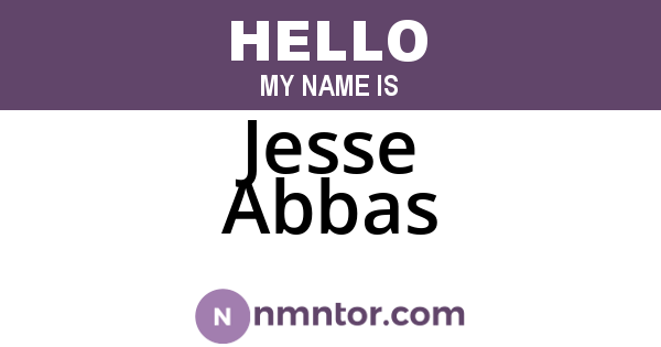 Jesse Abbas