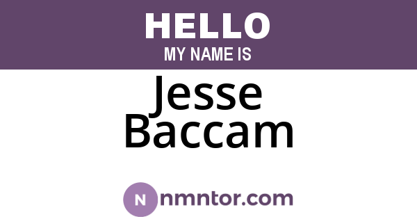 Jesse Baccam
