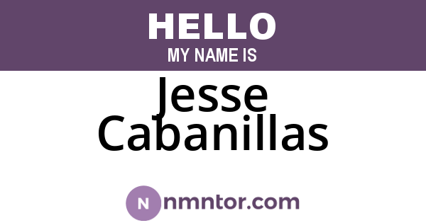 Jesse Cabanillas