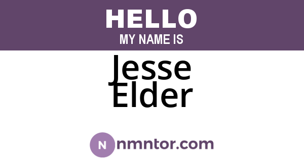 Jesse Elder